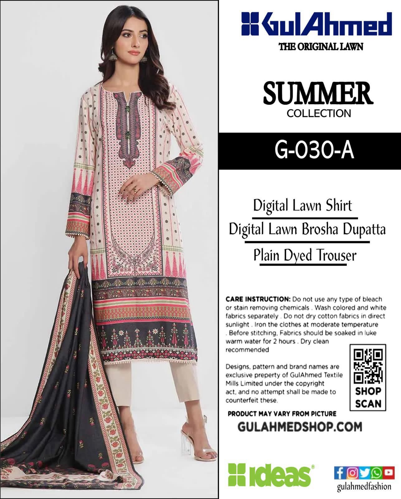  Premium Digital Printed LAWN  3pc     